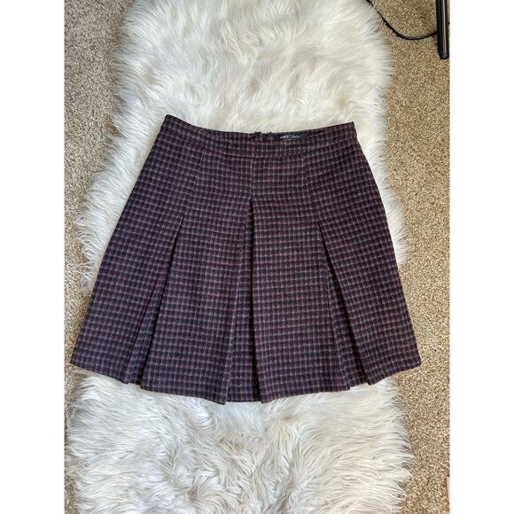 Y2K Style Romeo & Juliet Couture Pink/ Red Black Plaid Pleated Skirt - Picture 1 of 5